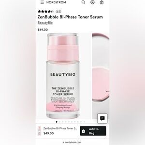 BEAUTYBIO THE ZEN BUBBLE BI-PHASE TONER SERUM 1.7 OZ (BRAND NEW IN SEALED BOX)